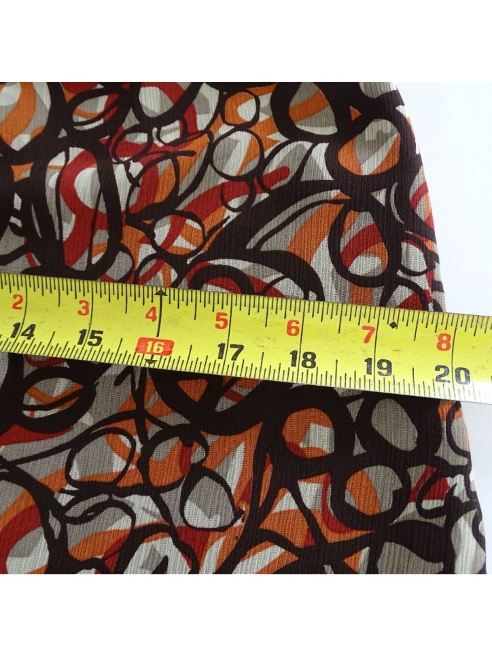 Elementz Multicolor Abstract A-line Midi Skirt Women Size S Y2K Office Retro - Picture 10 of 11